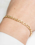 Gold Neptune Bracelet, 14k Gold Bracelet, Simple Gold Bracelet, Chain and Link Bracelet, Bracelet, Chain Bracelet, Bold Bracelet, Gold