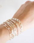 Sterling Silver Retro Bracelet, Sterling Silver Bracelet, Simple Silver Bracelet, Chain and Link Bracelet, Bracelet, Chain Bracelet