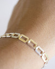 Sterling Silver Retro Bracelet, Sterling Silver Bracelet, Simple Silver Bracelet, Chain and Link Bracelet, Bracelet, Chain Bracelet