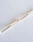 Sterling Silver Rectangle XL Bracelet, Sterling Silver Bracelet, Simple Silver Bracelet, Chain and Link Bracelet, Bracelet, Chain Bracelet