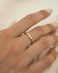 14k Thin Signet Ring | 14k Solid Gold Signet, Simple Signet Ring, Unique Signet Ring, Holiday Gift, Gold Signet Ring, Dainty Signet Ring