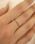 14k Thin Signet Ring | 14k Solid Gold Signet, Simple Signet Ring, Unique Signet Ring, Holiday Gift, Gold Signet Ring, Dainty Signet Ring