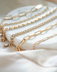 Gold Figaro Bracelet, 14k Gold Bracelet, Simple Gold Bracelet, Chain and Link Bracelet, Chain Bracelet, Gift for Her, Rectangle Bracelet