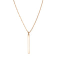 Gold Filled Vertical Bar Charm Necklace