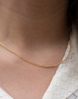 Gold Filled Thin Curb Link Necklace