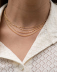 Gold Filled Thin Curb Link Necklace