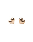 Gold Filled Puffy Heart Studs