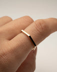 14k Gold Hexagon Ring