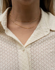 Gold Filled Dapped Bar Necklace