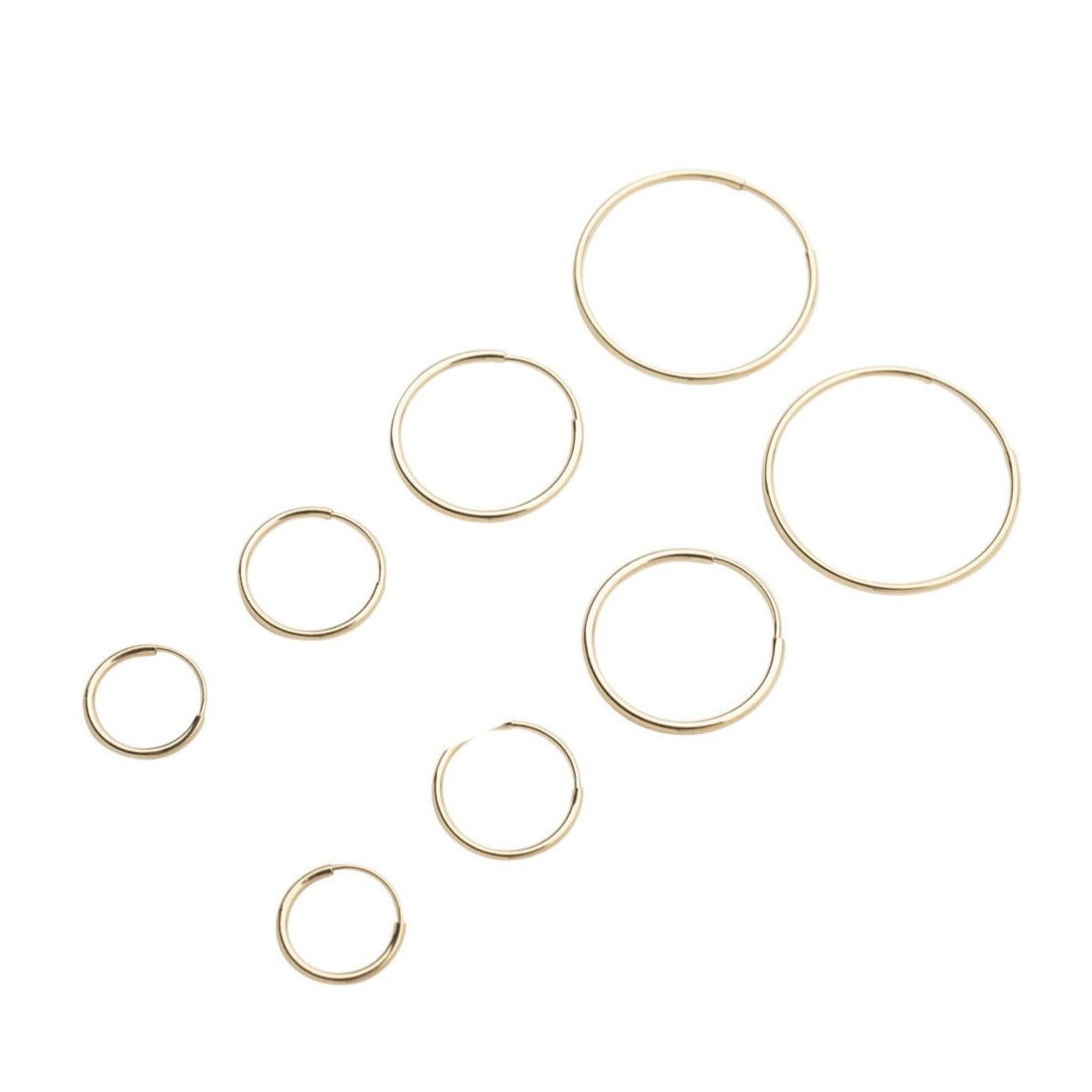 14k Endless Hoops