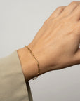 14k Solid Gold Medium Rectangle Bracelet | 14k Gold Paperclip Bracelet, Simple 14k Bracelet, Minimal Bracelet, 14k Gold Bracelet