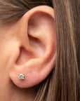 14k Round Diamond Studs | Genuine Diamond Studs, Natural Diamond Earrings, 14k Gold Earrings, Cute Diamond Studs, Simple Diamond Studs