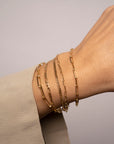 14k Solid Gold Small Rectangle Bracelet | 14k Gold Paperclip Bracelet, Simple 14k Bracelet, Minimal Bracelet, 14k Gold Bracelet