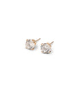 Gold Filled Crystal Studs | White