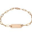 Gold Filled Paperclip ID Bracelet