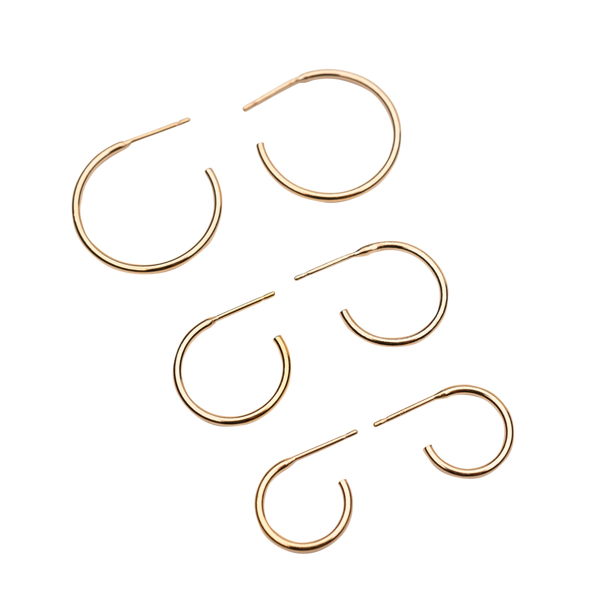 Gold Filled Post Hoops