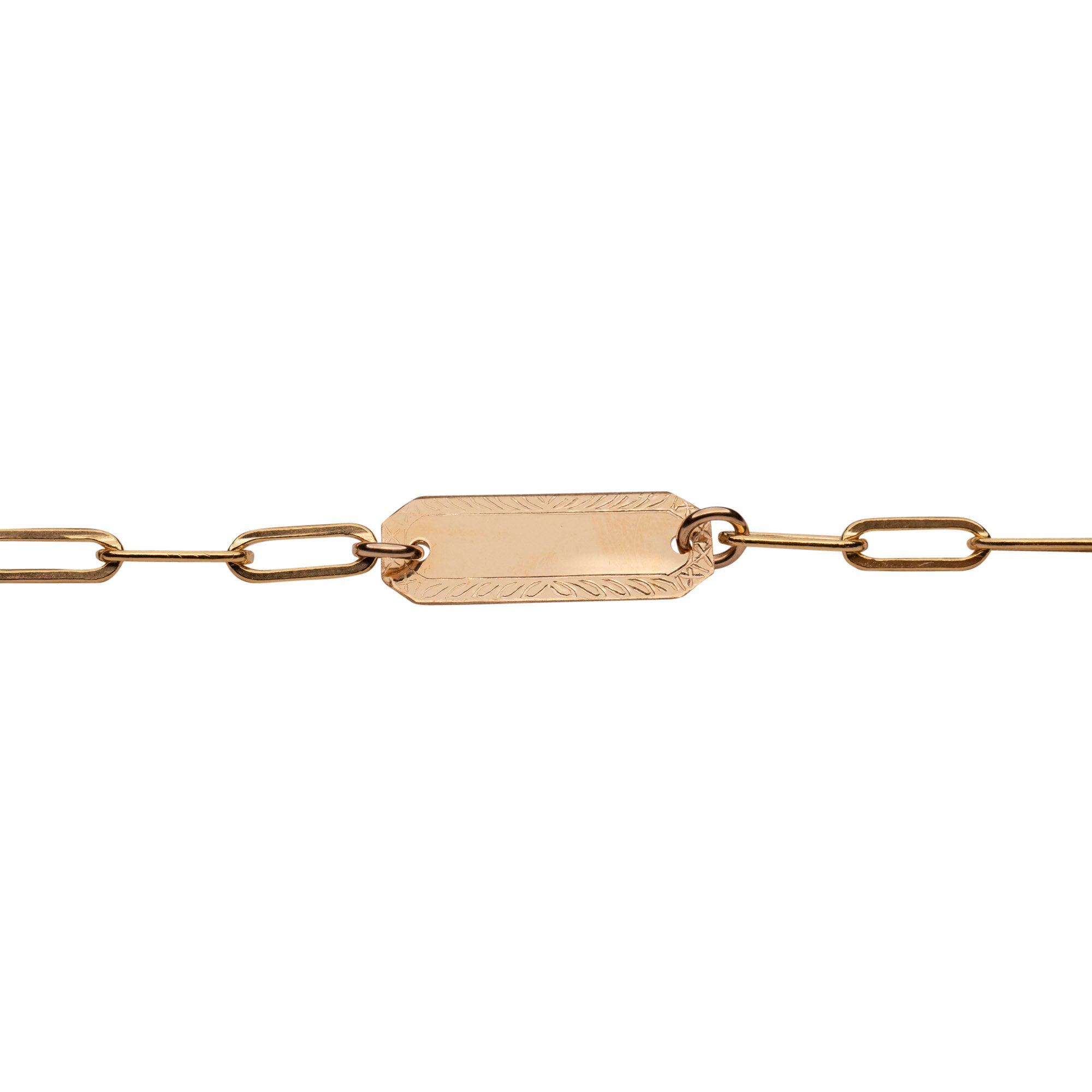 Gold Filled Paperclip ID Bracelet