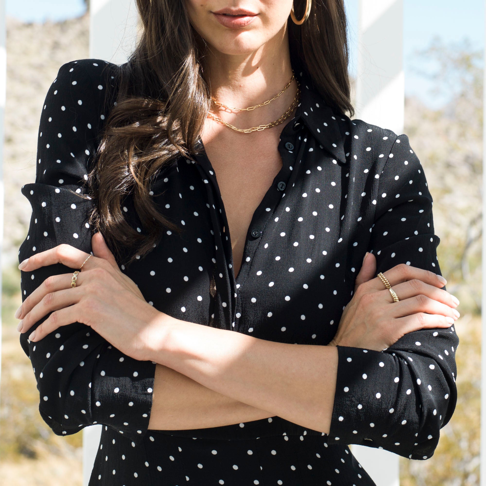 Gold Filled Paperclip Necklace