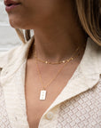 Initial Rectangle Necklace