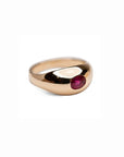 14k Oval Ruby Dome Ring