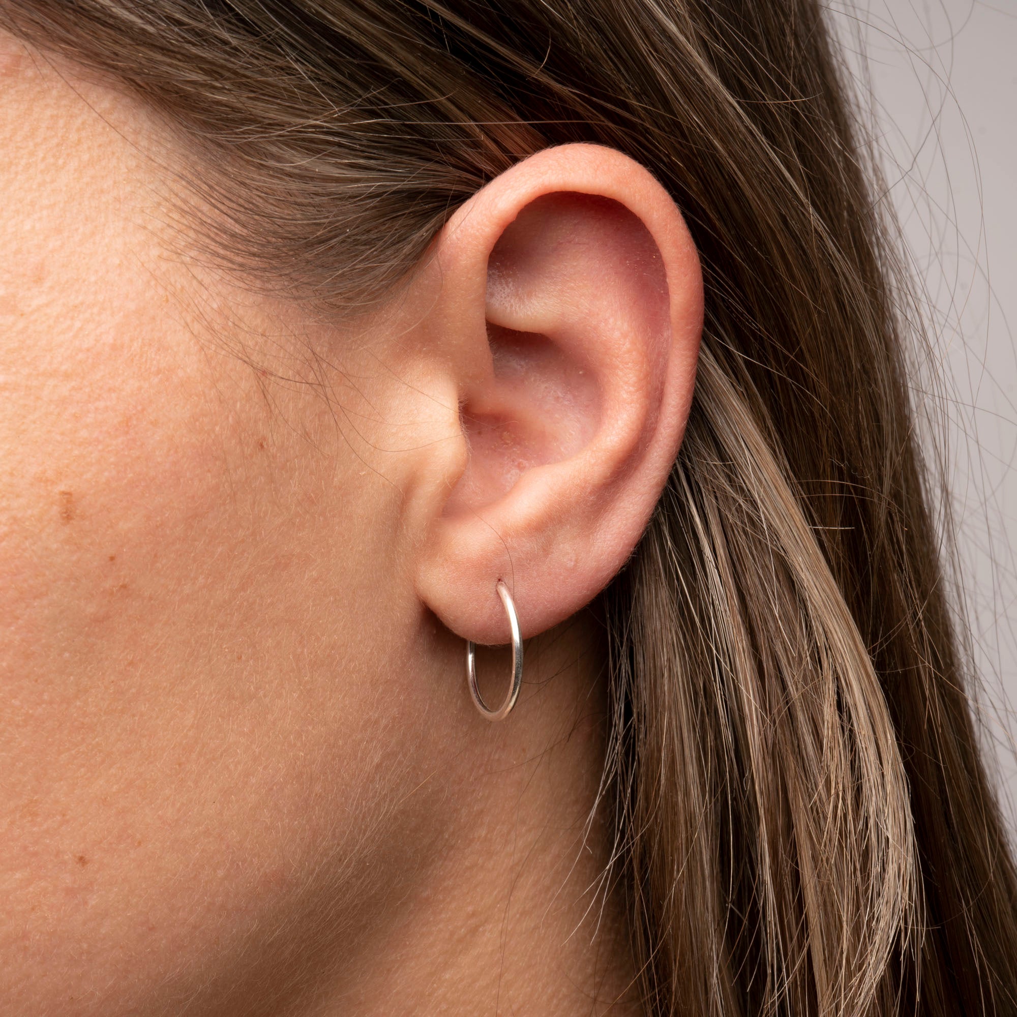 Silver Endless Hoops