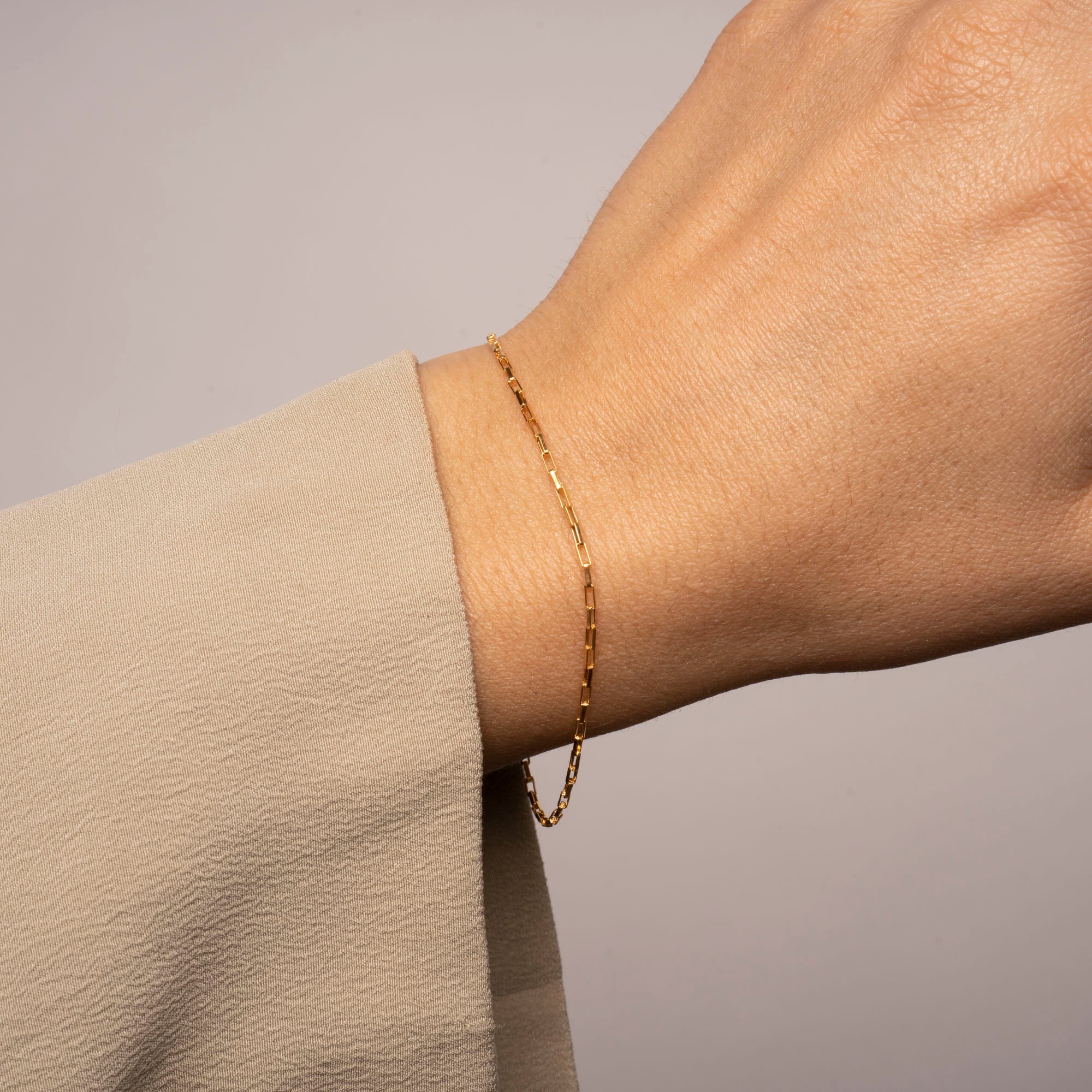 Gold Filled Thin Box Bracelet