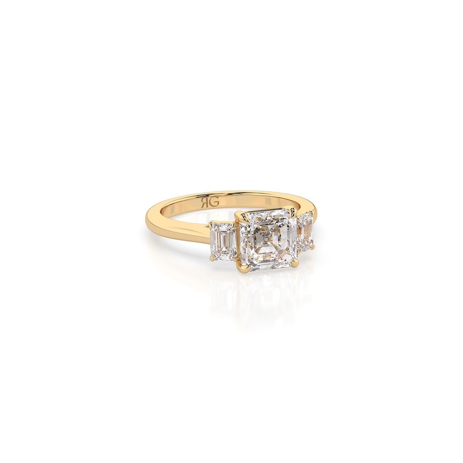 14k Asscher Frame Ring
