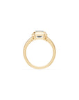 14k Asscher Eclipse Bezel Ring