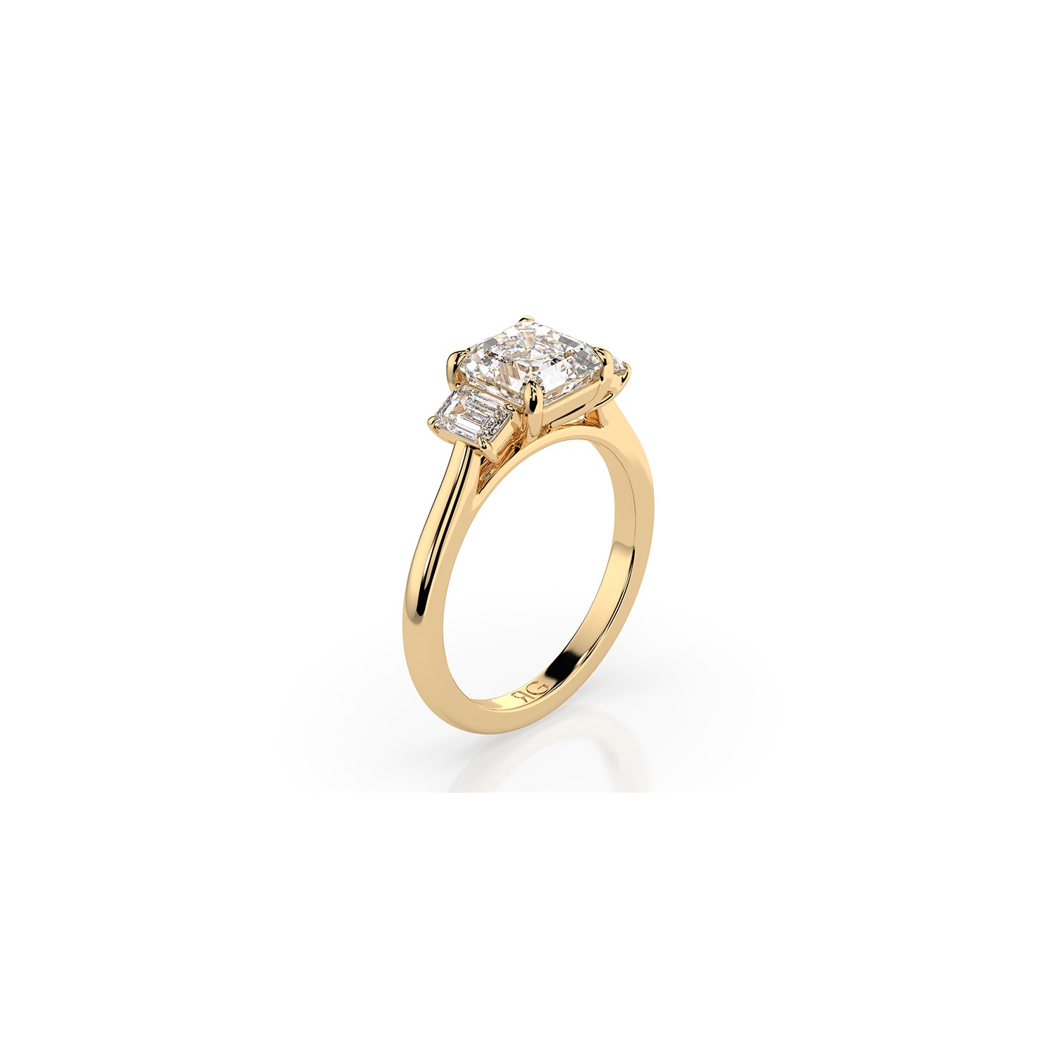 14k Asscher Frame Ring