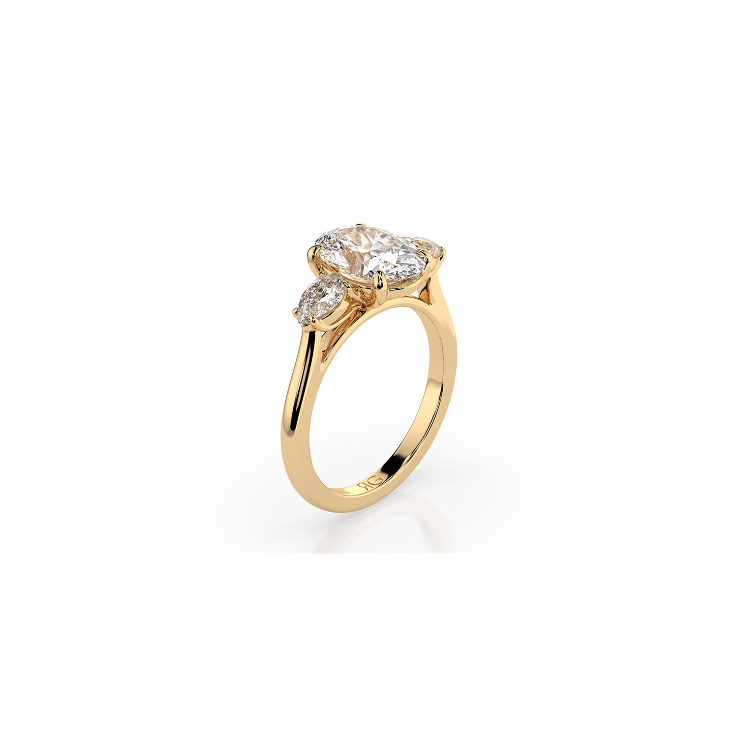 14k Oval Harmony Ring