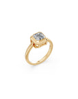 14k Asscher Eclipse Bezel Ring