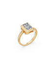 14k Radiant Eclipse Bezel Ring