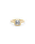 14k Asscher Eclipse Bezel Ring