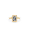 14k Radiant Eclipse Bezel Ring