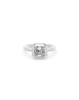 14k Asscher Eclipse Bezel Ring