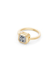 14k Asscher Eclipse Bezel Ring