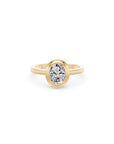 14k Oval Eclipse Bezel Ring