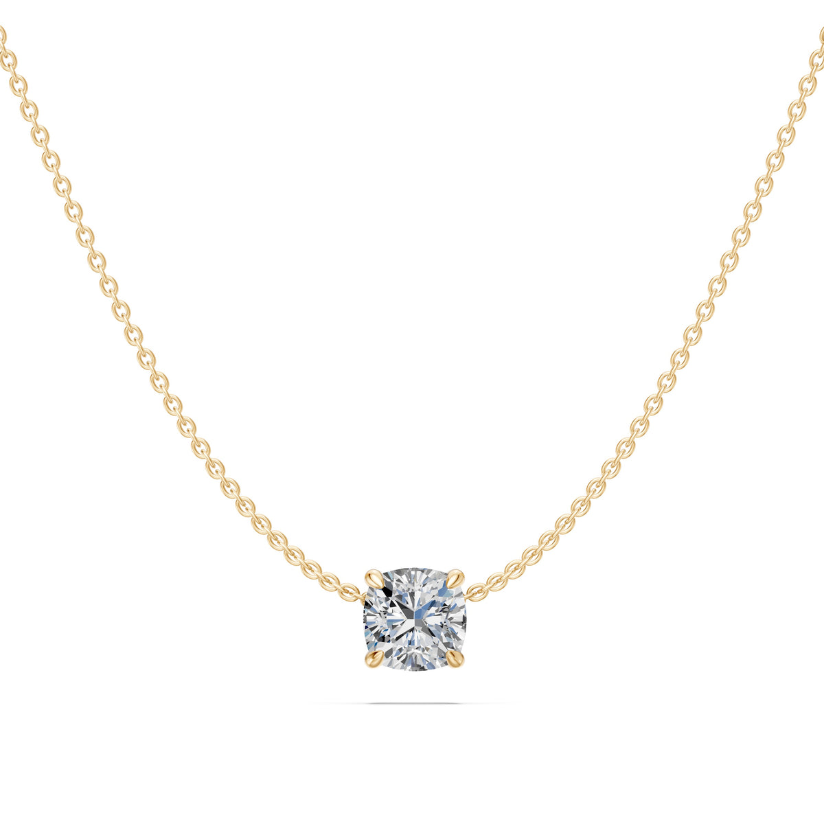 14k Cushion Muse Diamond Necklace
