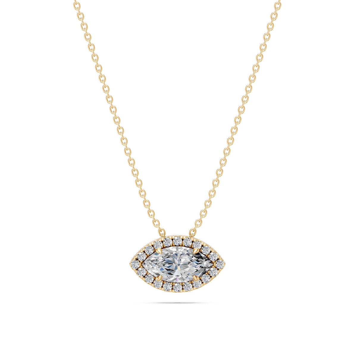 14k Marquise Embrace Diamond Necklace
