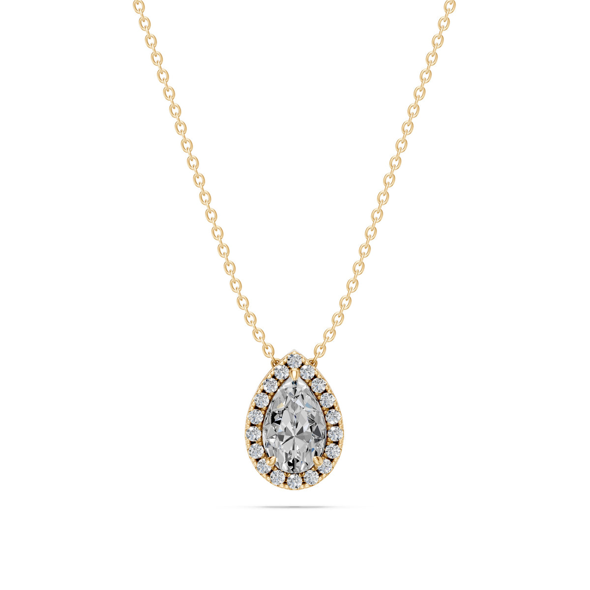 14k Pear Embrace Diamond Necklace
