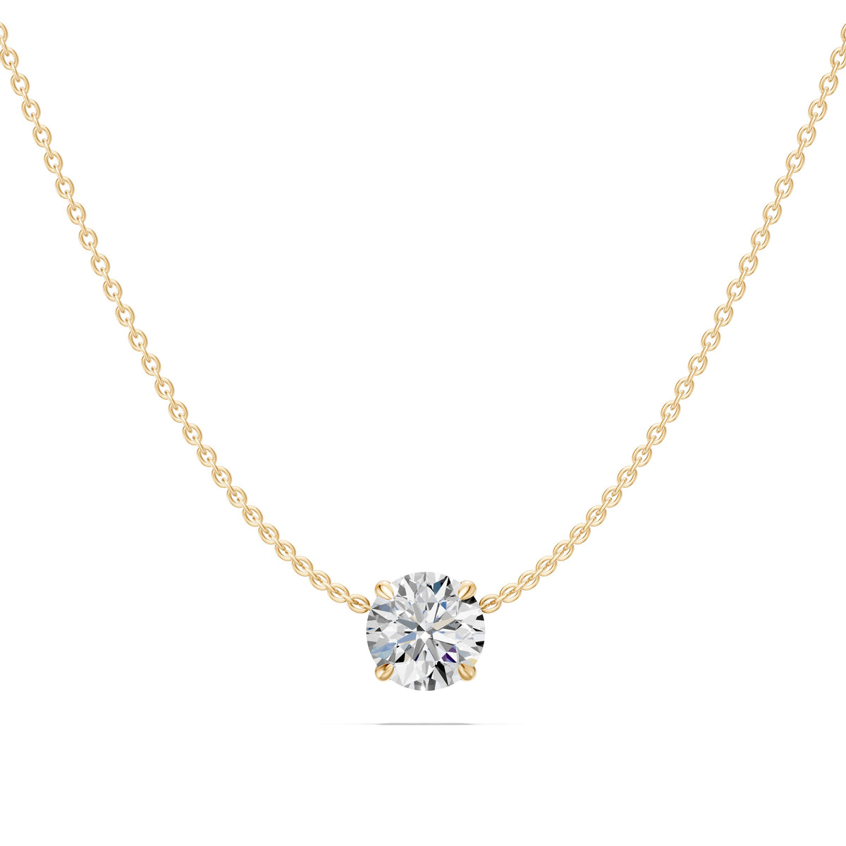 14k Round Muse Diamond Necklace