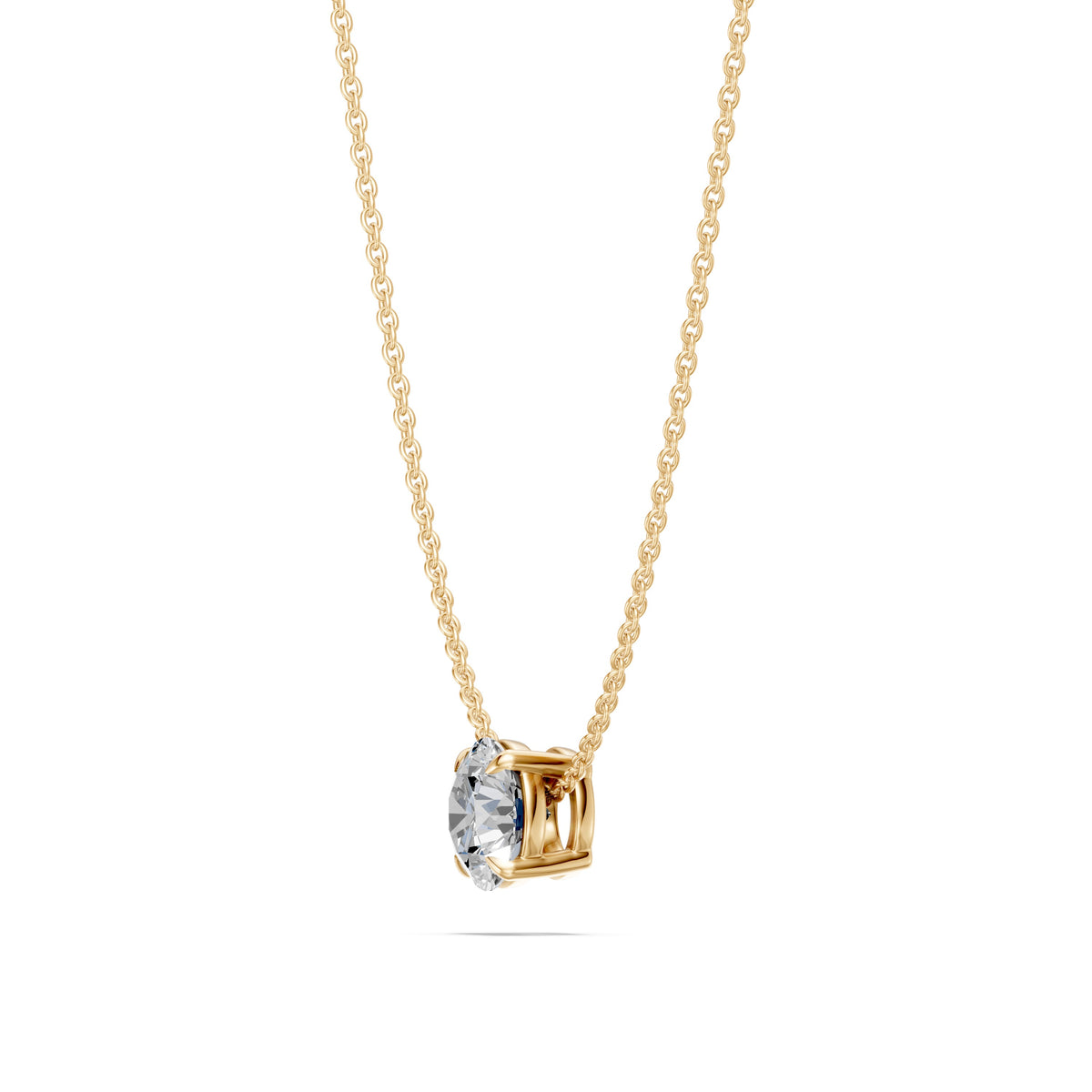 14k Round Muse Diamond Necklace