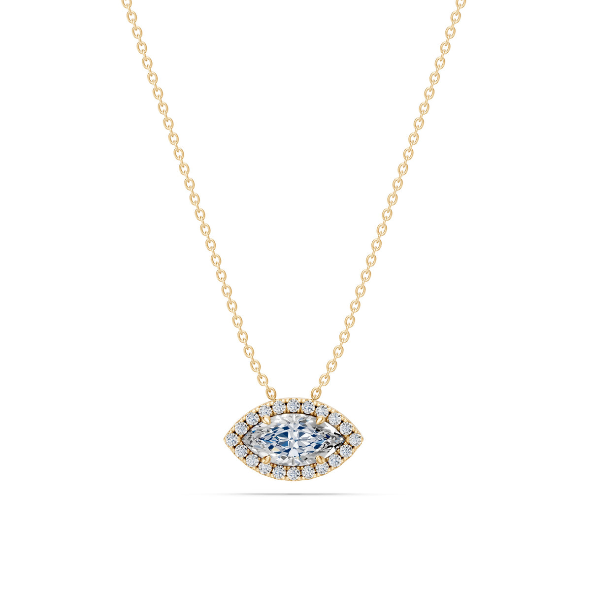 14k Marquise Embrace Diamond Necklace