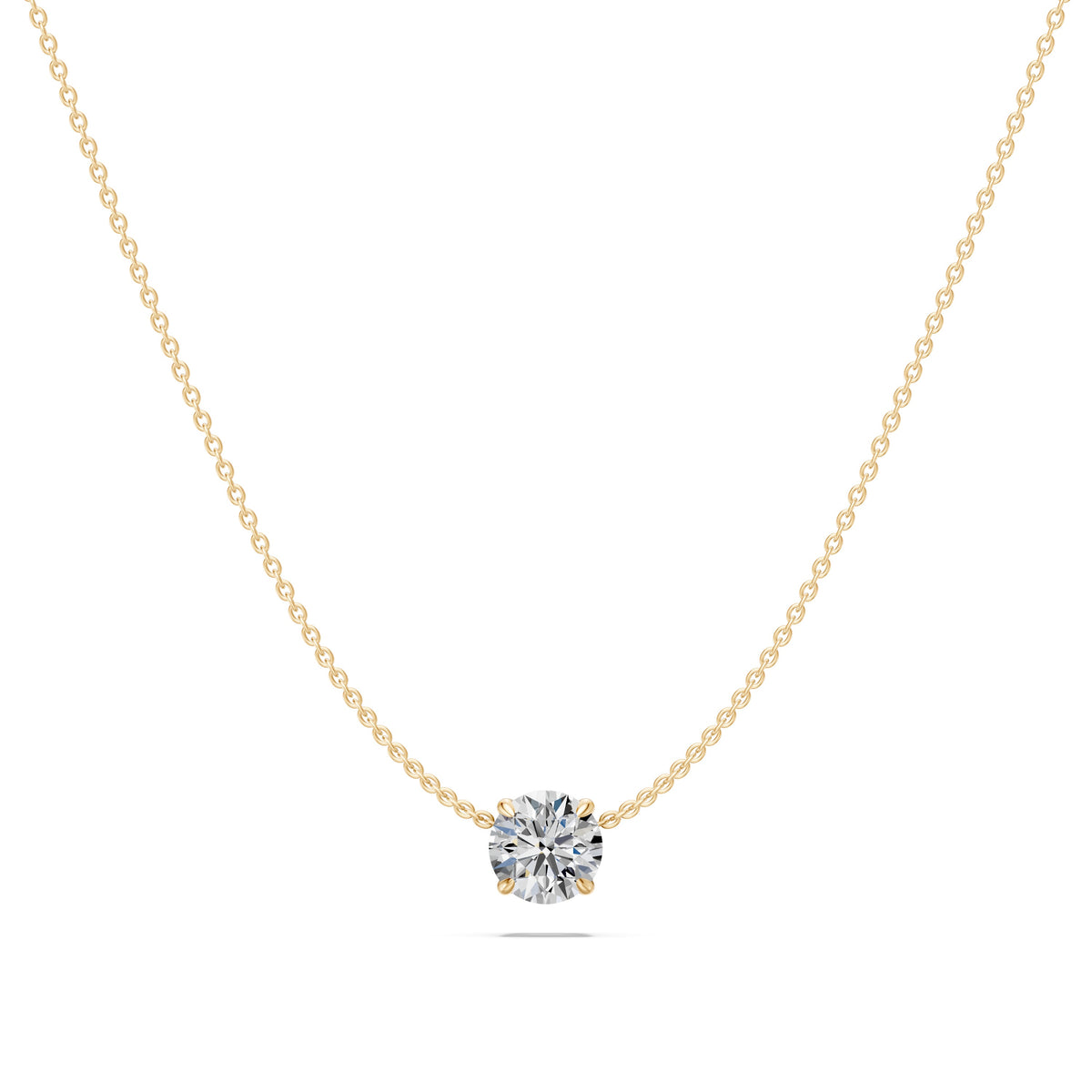 14k Round Muse Diamond Necklace