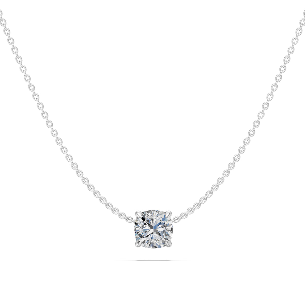 14k Cushion Muse Diamond Necklace