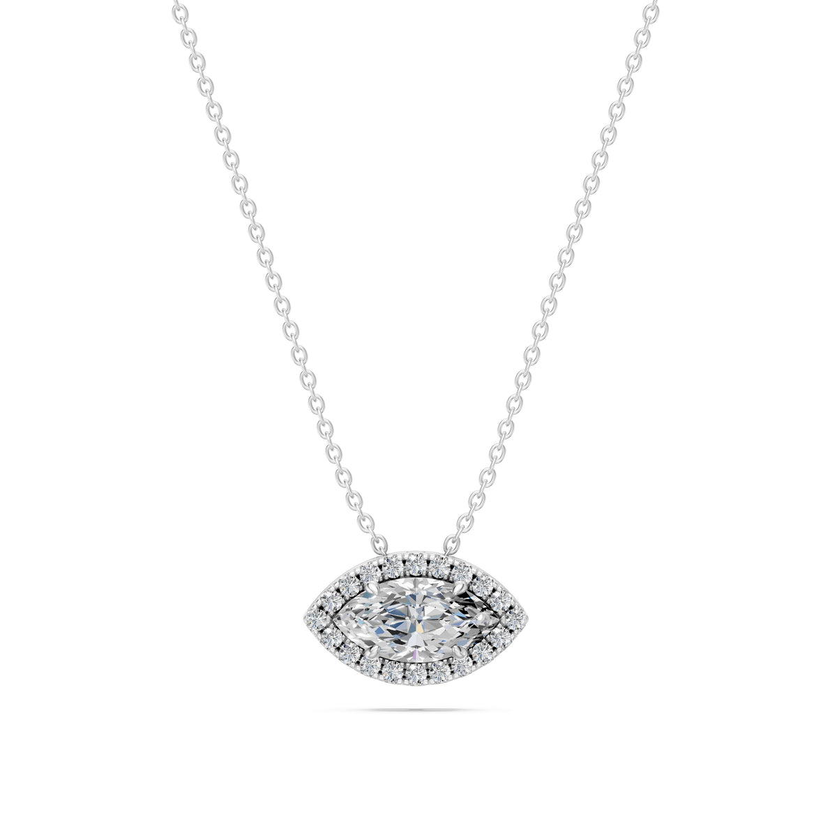14k Marquise Embrace Diamond Necklace
