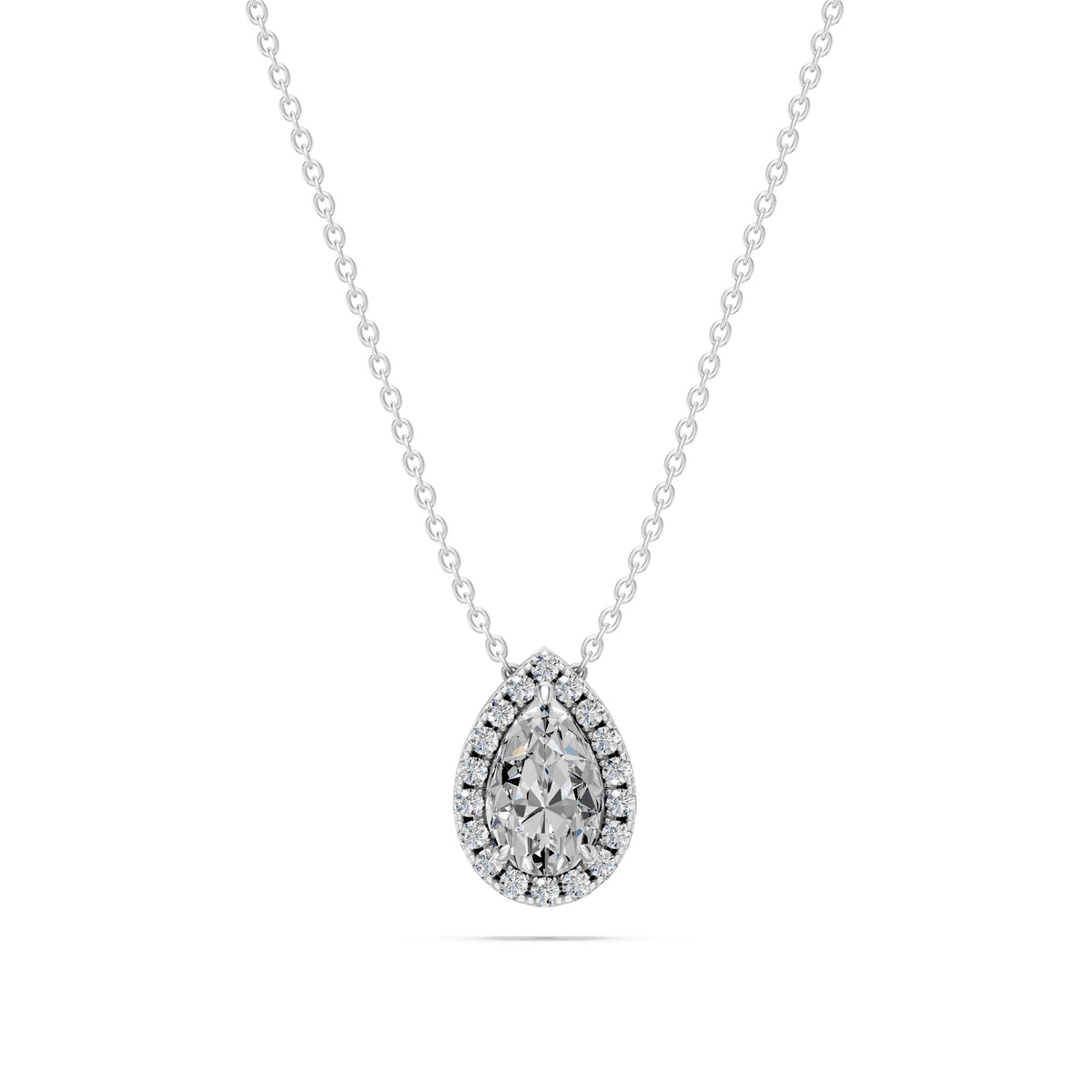 14k Pear Embrace Diamond Necklace