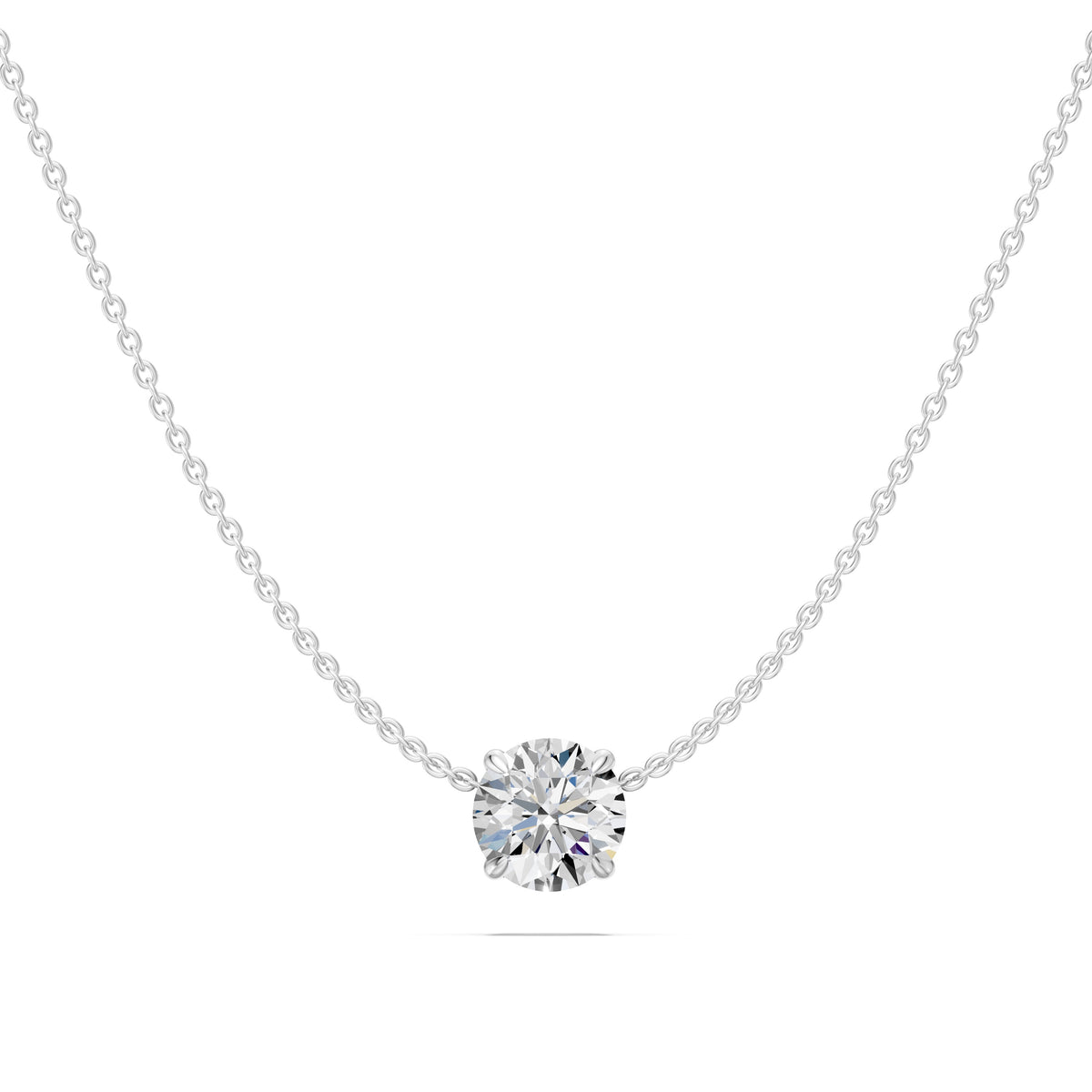 14k Round Muse Diamond Necklace