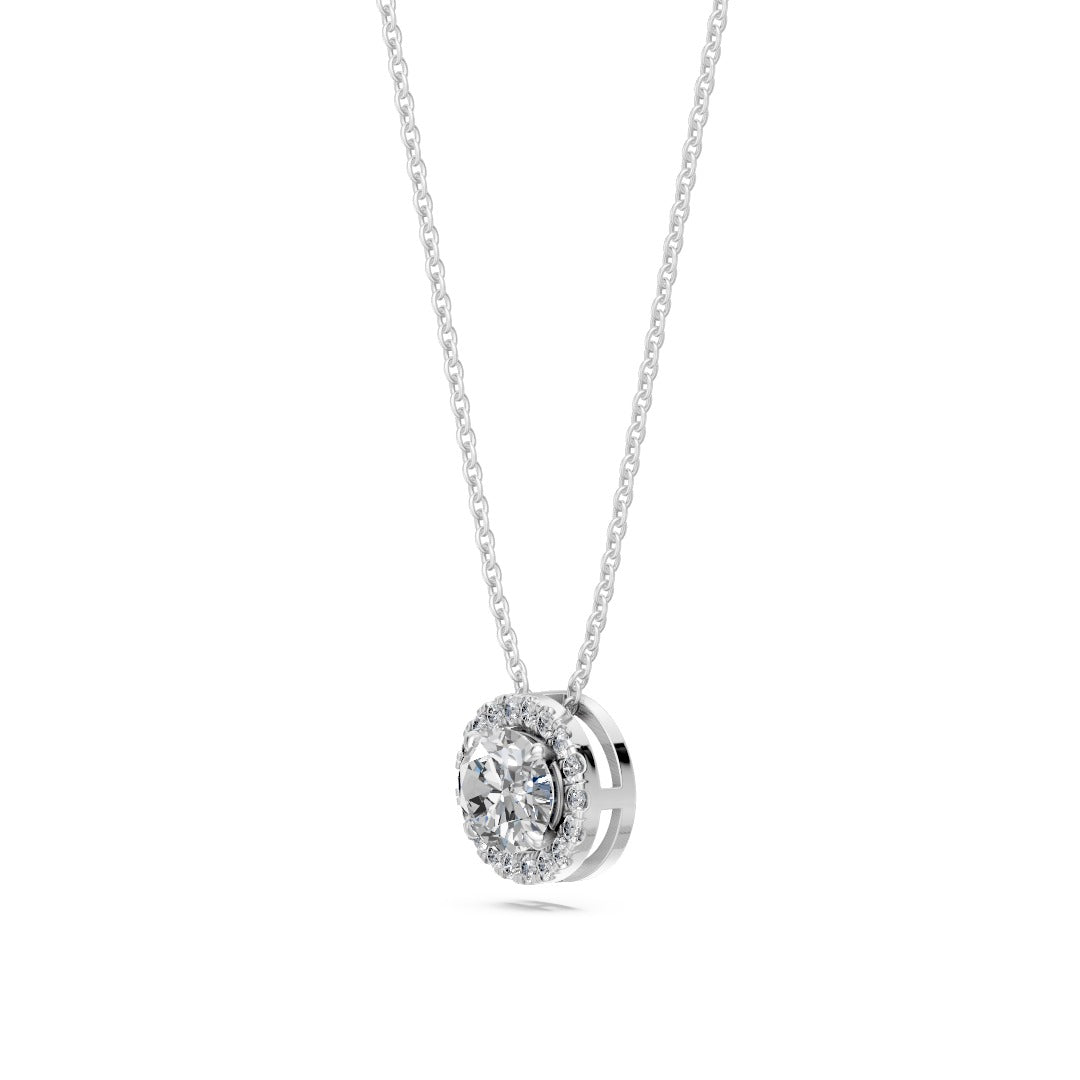 14k Oval Embrace Diamond Necklace