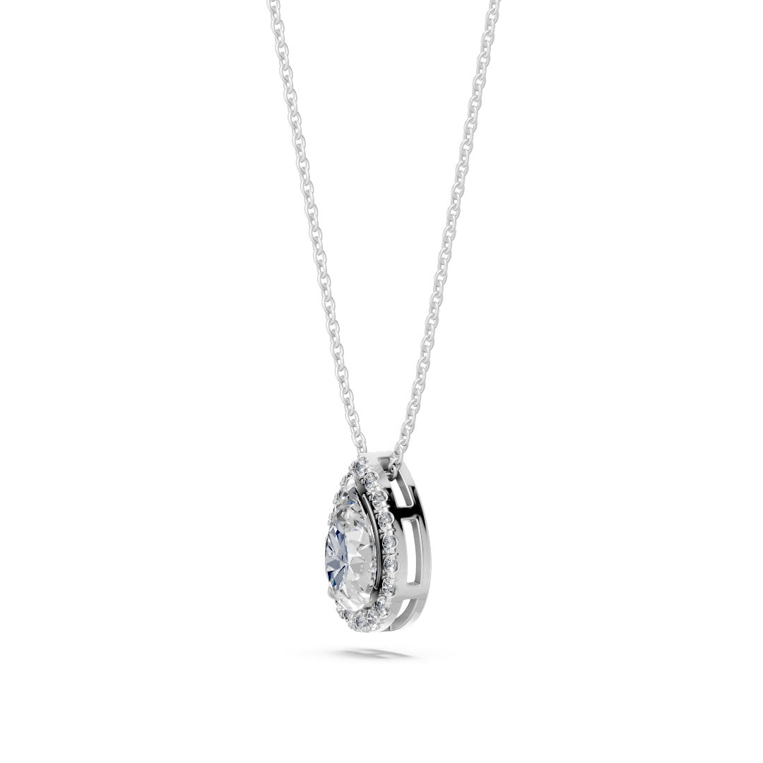 14k Pear Embrace Diamond Necklace